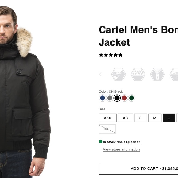 Nobis Cartel Men's Winter Jacket (Size Large) - Picture 10 of 11